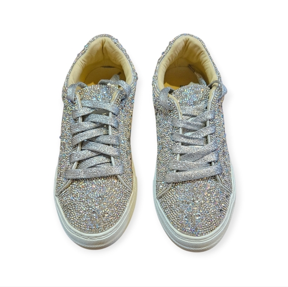 NWOB Betsey Johnson Sidny Rhinestone Sneakers Size 6 - Picture 5 of 11